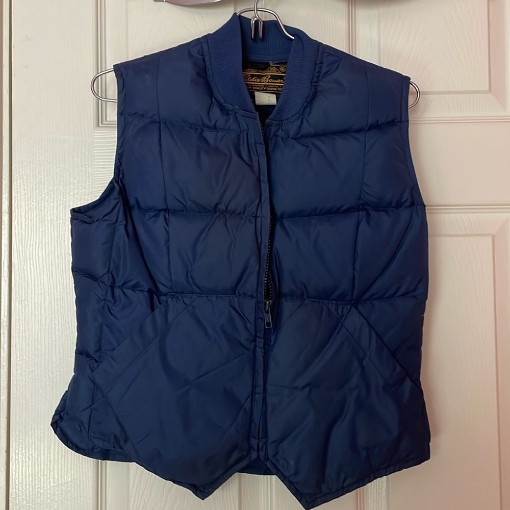 Eddie Bauer navy blue down vest